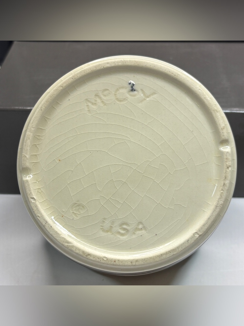 McCoy Brown Stiped Covered Dish  Ceramic USA Pottery Margarine Butter Vtg Granny - Picture 5 of 15